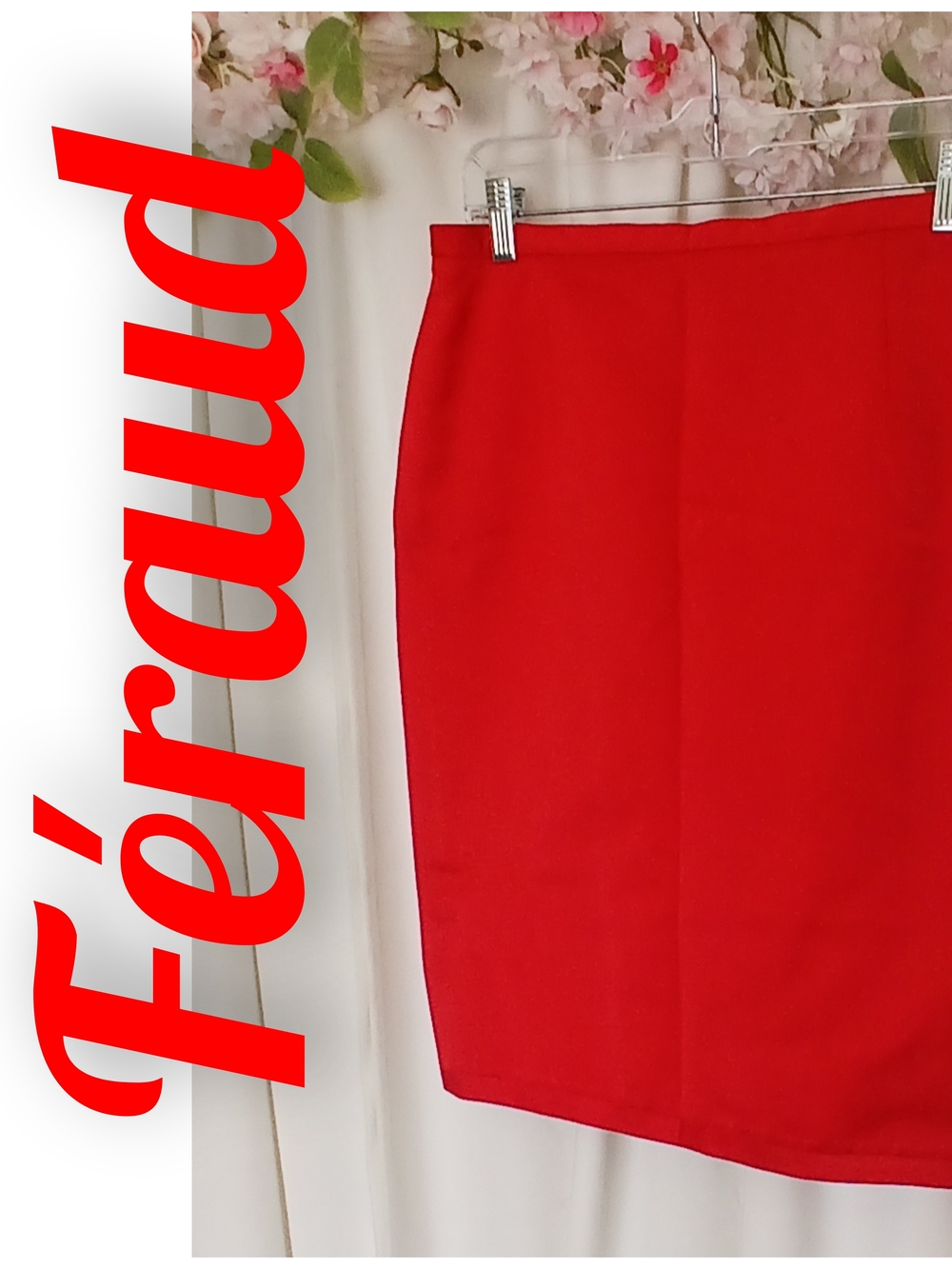Louis Feraud Red Pencil Skirt